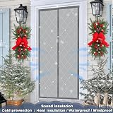 YRH Thermal Door Curtain Windproof Soundproofing Oxford Polyester Cotton Auto view 5