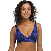 Skye Women's Standard Isabella Wide Band Triangle Bikini Top Swimsuit, Baja Blue Tropical