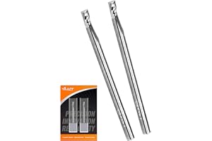 A ACT ACCU-CUT ACCUCUT I1AES 1/8” O Flute Carbide End Mill, Single Flute CNC Router Milling Bit Set for Aluminum, Wood, Copper, Alloys, Non-Ferrous, Plastic and Soft Materials (2 pcs)