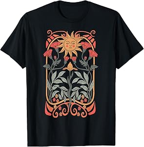 Boho Floral Art Nouveau, Boho Wildflowers T-Shirt