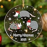 Possum Ornament for Christmas Tree, Opossum Funny Christmas Ornaments, Possum Gifts for Women, Men - Opossum Ornament - Cute Animals Opossums Lovers Gifts