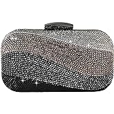 Boutique De FGG Mini Rhinestone Clutch Purses for Women Formal, Luxury Crystal Clutch Evening Handbags, Party Dinner Purse
