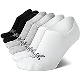 Calvin Klein Womens No Show Socks - 6 Pack Lightweight Cotton Blend Invisible No Slip Sneaker Liners Athletic Socks for Women