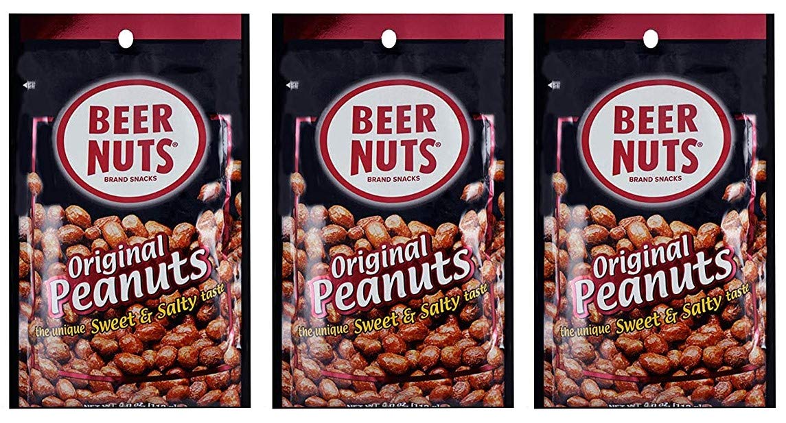 BEER NUTS Original Peanuts 4oz Single Serve Bags (Pack