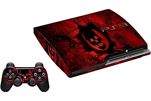 LIDSTYLES CUSTOM LAPTOP SKINS LidStyles Vinyl Protection Skin Kit Decal Sticker Compatible with PS3 Slim Console (Dark Skull)