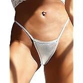 comeondear G String Thongs for Women Sexy Micro Thong Underwear Plus Size Panties Sexy Low Rise Micro T-Back Underwear