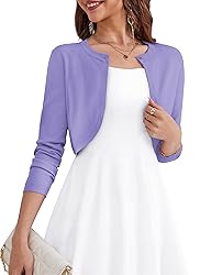 OmicGot Women's Classic Bolero Shrug Cropped