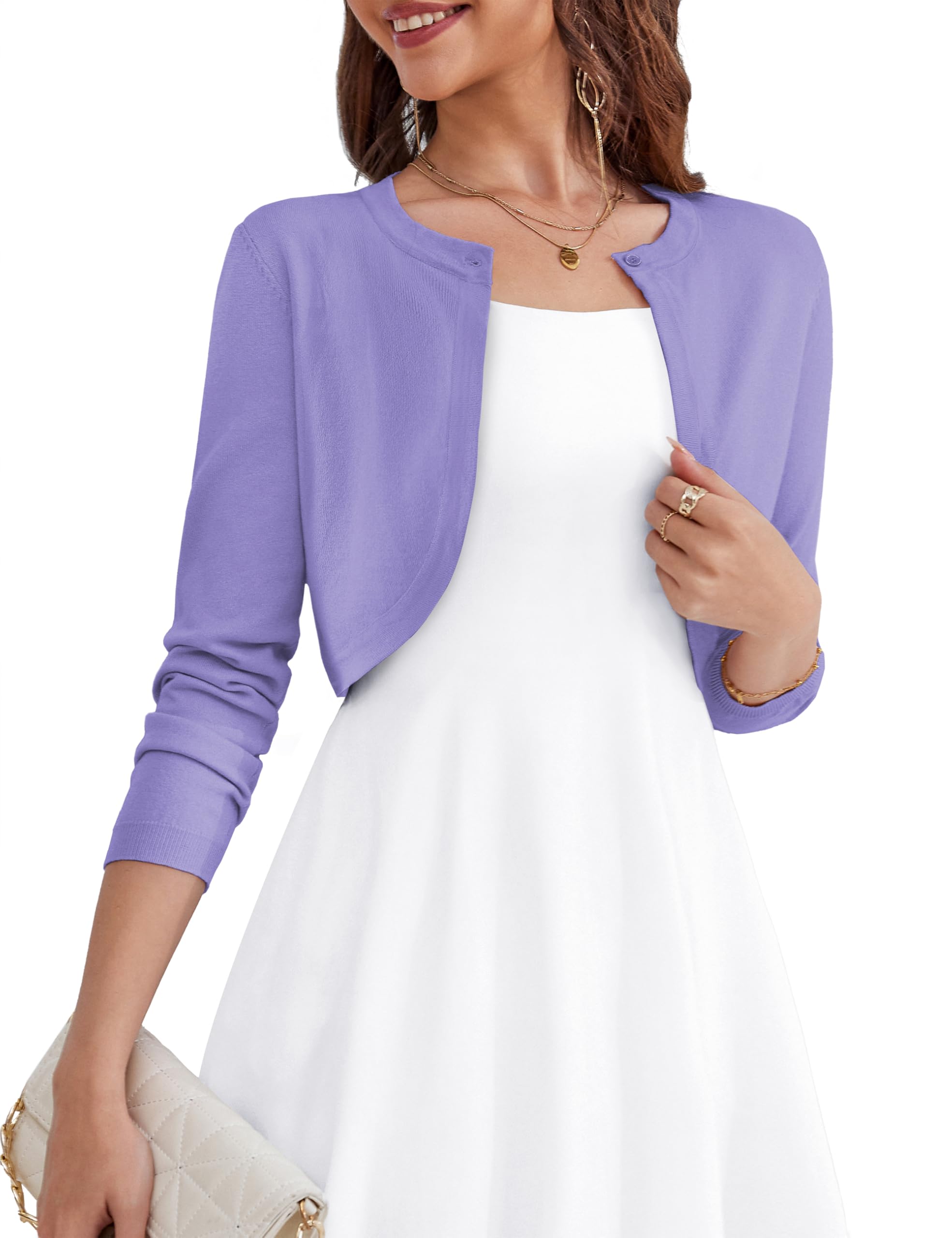 OmicGot Women's Classic Bolero Shrug Cropped