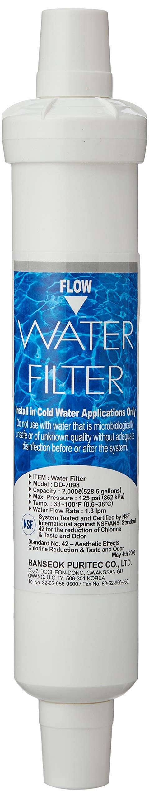 Banseok Puritec DD-7098 Original Water Filter for Daewoo Refrigerator, 3 amount