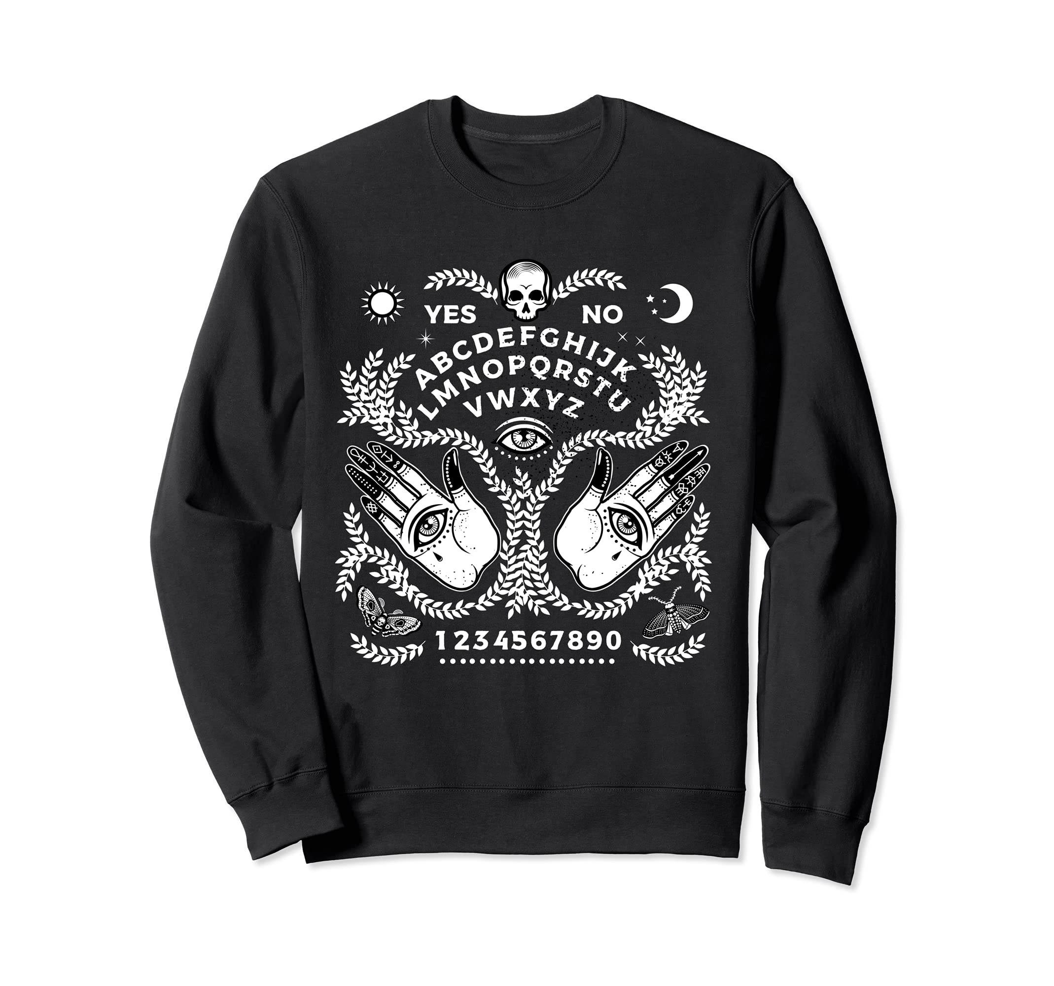 Ouija Board Creepy Horror Game Playing Halloween Art Sweatshirt