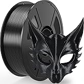 Amoybaby Silk Black PLA Filament 1.75mm 1KG/2.2LBS, High Speed Shiny 3D Printer Filament PLA, Low Warp & Clog-Free, Dimensional Accuracy +/- 0.03mm Fits for FDM 3D Printers