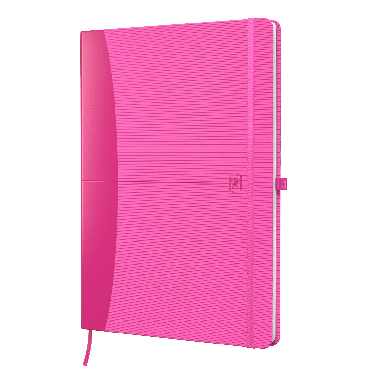 Oxford 100735227 Signature Notebook A5 160 Pages Lined Fuchsia with Scribzee App for Digitize Your Notes Pen Loop Elastic Closure Diary Notebook Journal Sketchbook
