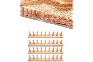 Loveinlast 64" Chunky Knit Yarn Blanket Loom Kit, Chunky Blanket Wooden Loom for Beginners, Connectable and Disassembleable 4-in-1 Chunky Yarn Knitting Loom