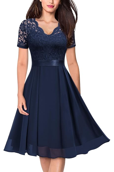 Vestido De Novia Vestido De Noche Elegante Encaje Con Mangas De