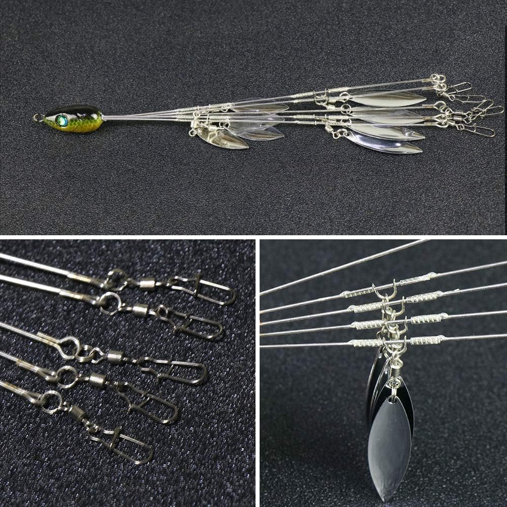 iLure Alabama Umbrella Rig with 5 arm 8 Blade for bass Fishing Lure Salwater Stripers Swim Bait (Orange 8 Blade) : Sports & Outdoors