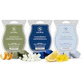 Scentsy Wax Melts, Tropical Breeze 3 Bar Set, Paraffin Wax Cubes, 7.8 oz | Daisy, melon &amp; Capri lemon scent, made in USA paraffin wax cubes for electric warmers, home fragrance, gift set
