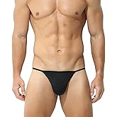 RunHero Mens Thongs Brief, Soft and Breathable Ice Silk Comfort G-String Underwear for Daily and Sports Wear