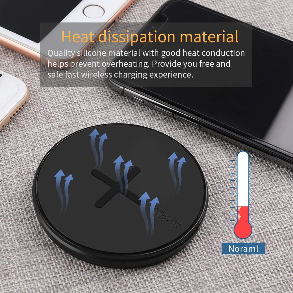 Nillkin Wireless Fast Charger Qi Wireless Charging Pad 10W Mini Ultra Compact Compatible iPhone X/iPhone 9/iPhone 8/ Samsung Galaxy s9/S9 Plus/S8/S8 Plus Up 80% Charge Conversion