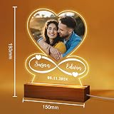 EDSG Personalised Acrylic Music Plaque Heart Photo Frame Gift view 7
