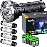 FENIX TK75 4000 Lumen 2015 Edition 4 CREE XM-L2 U2 LED Flashlight with Four Fenix ARB-L2M 18650 Batteries and eight EdisonBright CR123A lithium batteries bundle