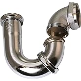 Westbrass D402LA-05 1-1/2" Brass LA Code P-Trap, Polished Nickel