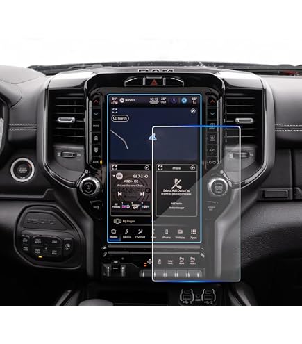 Pellicola in vetro temperato per Dodge RAM 1500 2500 3500 2019-2024 Navigazione per auto Protezione schermo da 12 pollici Accessori antigraffio  34