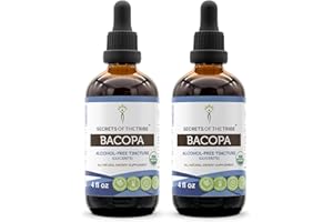 Secrets of the Tribe Bacopa USDA Organic | Alcohol-FREE Extract, High-Potency Herbal Drops | Made from 100% Certified Organic Bacopa (Bacopa Monnieri) Dried Herb (2x4 oz)