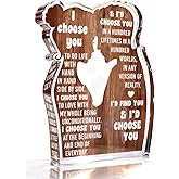 MAMAGIFTREE Valentines Day Gifts for Him Her Boyfriend Girlfriend Valentines Gifts for Wife Husband I Love You Birthday Gift to My Love Anniversary Wedding Gift for Couple Acrylic Sign Desk Decor