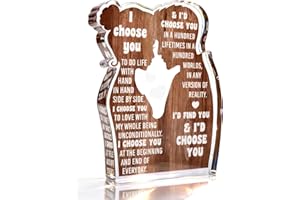 MAMAGIFTREE I Love You Romantic Gifts for Her Him for Christmas, Stocking Stuffers for Wife, Husband, Couple, Boyfriend Girlfriend,Wedding Gifts for Women Men Desk Decor Acrylic Sign