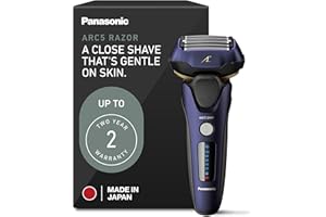 Panasonic ARC5 Electric Razor for Men with Pop-up Trimmer, Wet Dry 5-Blade Electric Shaver with Intelligent Shave Sensor and 16D Flexible Pivoting Head - ES-ALV6HA (Navy)