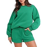 ANRABESS Women 2 Piece Outfits Sweat Shorts Sets 2026 Oversized Casual Lounge Matching Set Sweatsuit Tracksuit Fall Clothes