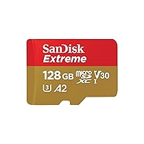 SanDisk Extreme 128GB scheda microSDXC + RescuePro Deluxe, Micro SD fino a 190 MB, s, + adattatore SD, con prestazioni app A2, UHS-I, Class 10, U3, V30