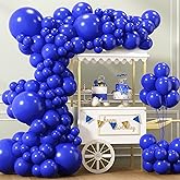 ZJHAI 150pcs Royal Blue Balloons Different Sizes 18 12 10 5 Inch, Latex Balloons for Blue Themed Birthday Wedding Baby Shower Party, Grad Anniversary Supplies, Arch Kit Decoration