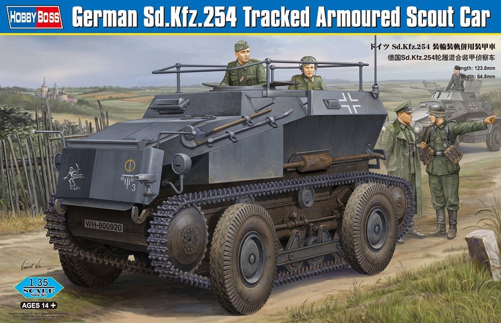Hobbyboss 1:35 Scale German Sd.Kfz.254 Tracked Armoured Scout Car Assembly Kit