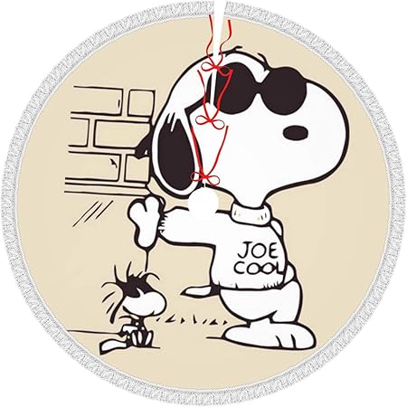 Amazon スヌーピー 1 クリスマスツリースカート 円型 クリスマス 立体飾り ツリースカート敷物 クリスマスパーティー 豪華 可愛い 雰囲気 カーペット ラウンド フロアマット インテリア 飾り おもちゃ おもちゃ