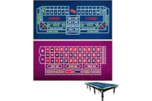 Luckin Sports 84 X 42 Inches Texas Holdem/Blackjack and Roulette/Craps Gambling Tablecloth, Flannel, Double Sides,100% Durac Waterproof, Washable and Ironable. (Blue/Purple)