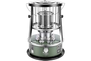 Aoaoy Portable Kerosene Heater, 2.6KW 5.2L 20-25 Hours Heating Adjustable Height Stainless Iron Outdoor Indoor Kerosene Space