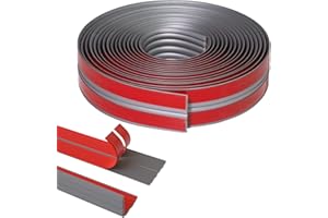 COUKIU Wall Corner Protector, Inside & Outside Self Adhesive Wall Corner Guard&Edge Protector, Flexible Vinyl Corner Moulding Trim Caulk Strip, Peel and Stick Trim for Ceiling, Countertop, Grey, 1.6inx20ft