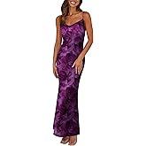 PRETTYGARDEN Women's 2026 Spring Floral Spaghetti Strap Maxi Dress Stretch Sexy Bodycon Dress Backless Slip Long Dresses