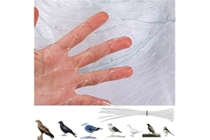 GWHOLE 9.8 x26 Ft Garden Netting with 1'' Square Mesh with Cable Tie for Fruit, Vegetable, Plant Trees Protection, Translucent