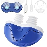 Anti Snoring Devices, Secure-Fit Snoring Solution with 3 Airflow Levels | Mini Snore Stopper with Low-Noise Operation, Long Battery Life and Reusable Washable Nasal Tips for Comfortable Sleep