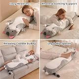 Mewaii 36in Long Cat Plush Pillow Gray Sleeping Hugging Plush Toy view 6