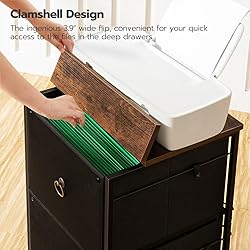 HOOBRO 2 Drawer Mobile File Cabinet, Rolling