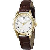 Hourstar Brown Watch for Women, Leather Band, Casual Analog Wrist Watch | Small Simple Analog Watch, Easy Reader Dial, Soft Brown and Black Leather Band, Daily Dress for Ladies