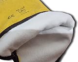 LLB Premium Fleece Lined Yellow Leather Winter Thermal Gloves Large 9 view 4