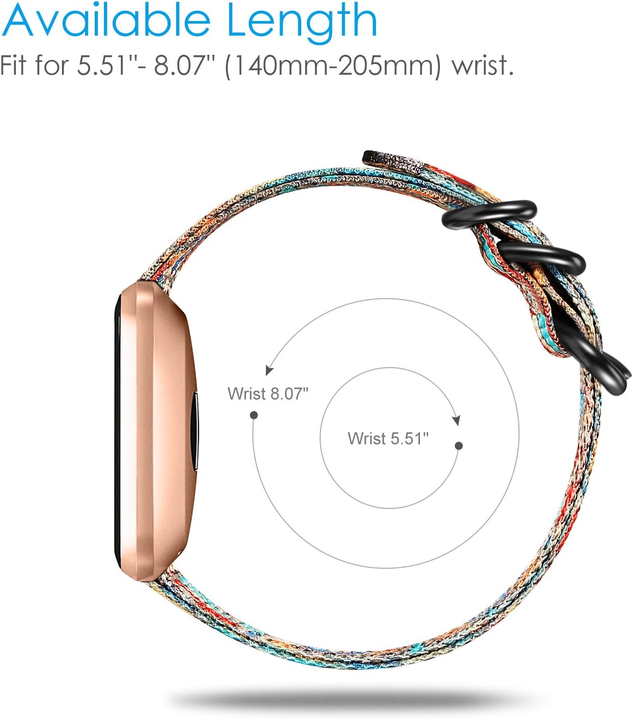 Fintie Bands Compatible with Fitbit Versa 2 / Versa/Versa Lite Edition, Soft Nylon Replacement Strap Wristband Accessories Compatible with Fitbit Versa Smart Watch, Cartoon Floral: Home Audio & Theater