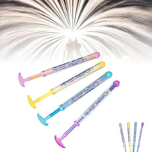 4Pcs Firework Water Gun - Romantic Firework Style Water Squirters, Fun Pull-Out Waterguns, Fireworks Water Spray Toy for Parties, Concerts, Water Festivals, Pool Party, Family Gatherings Garden (Big)