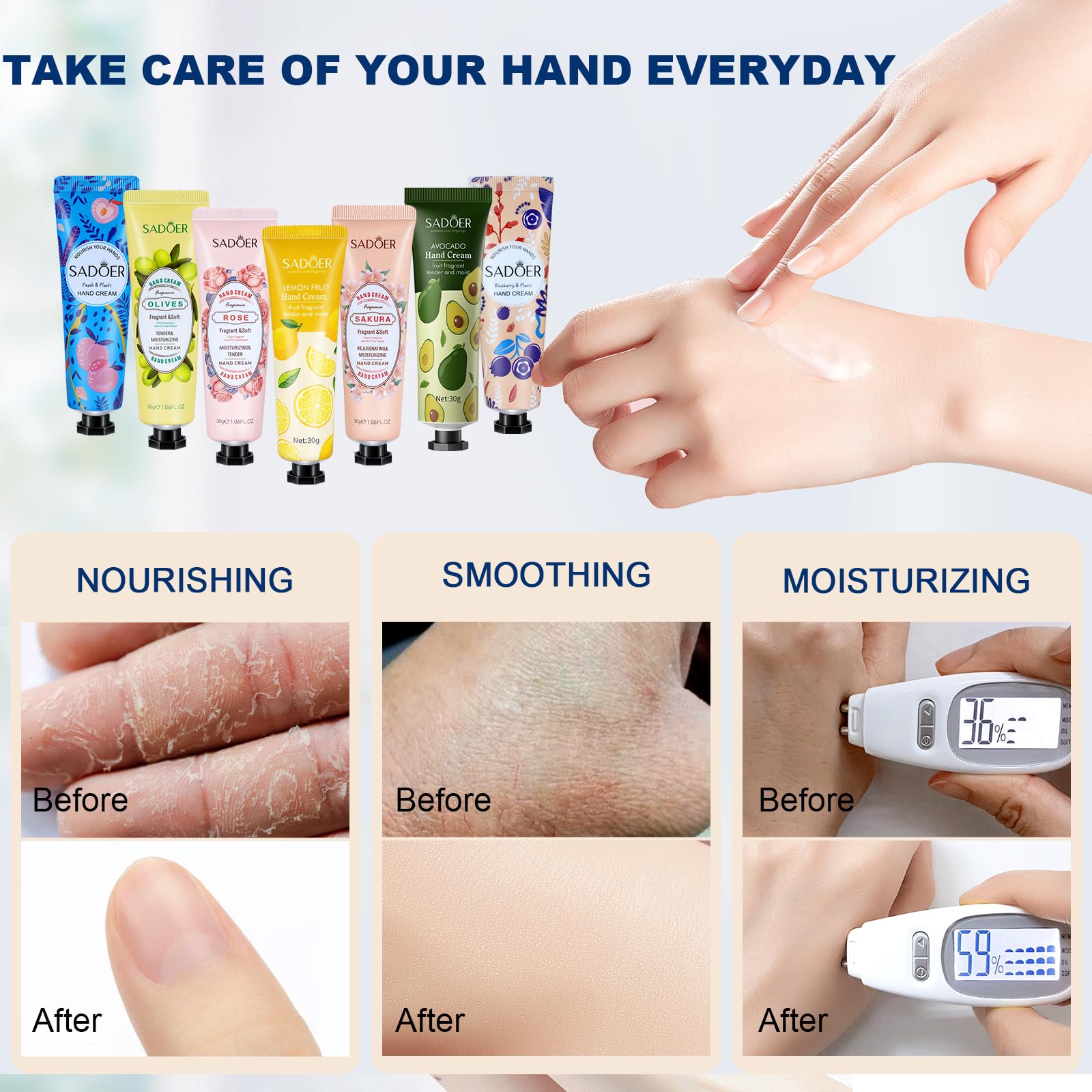 Hand Cream Gifts Set For Women, 14 Pack Natural Plant Fragrance Mini Hand Lotion For Dry Cracked Hands, Travel Size Hand Care Moisturizing Hand Cream Bulk Gift Set For Mom Girlfriend Girls Her