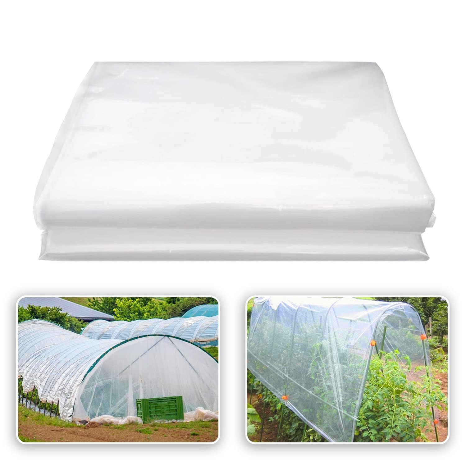 Ricofot Plastic Greenhouse 2 x 3 Metres Plastic Greenhouse Transparent Plastic Greenhouse Reusable Plastic Greenhouse Plastic Greenhouses Suitable for Covering Plants Greenhouses