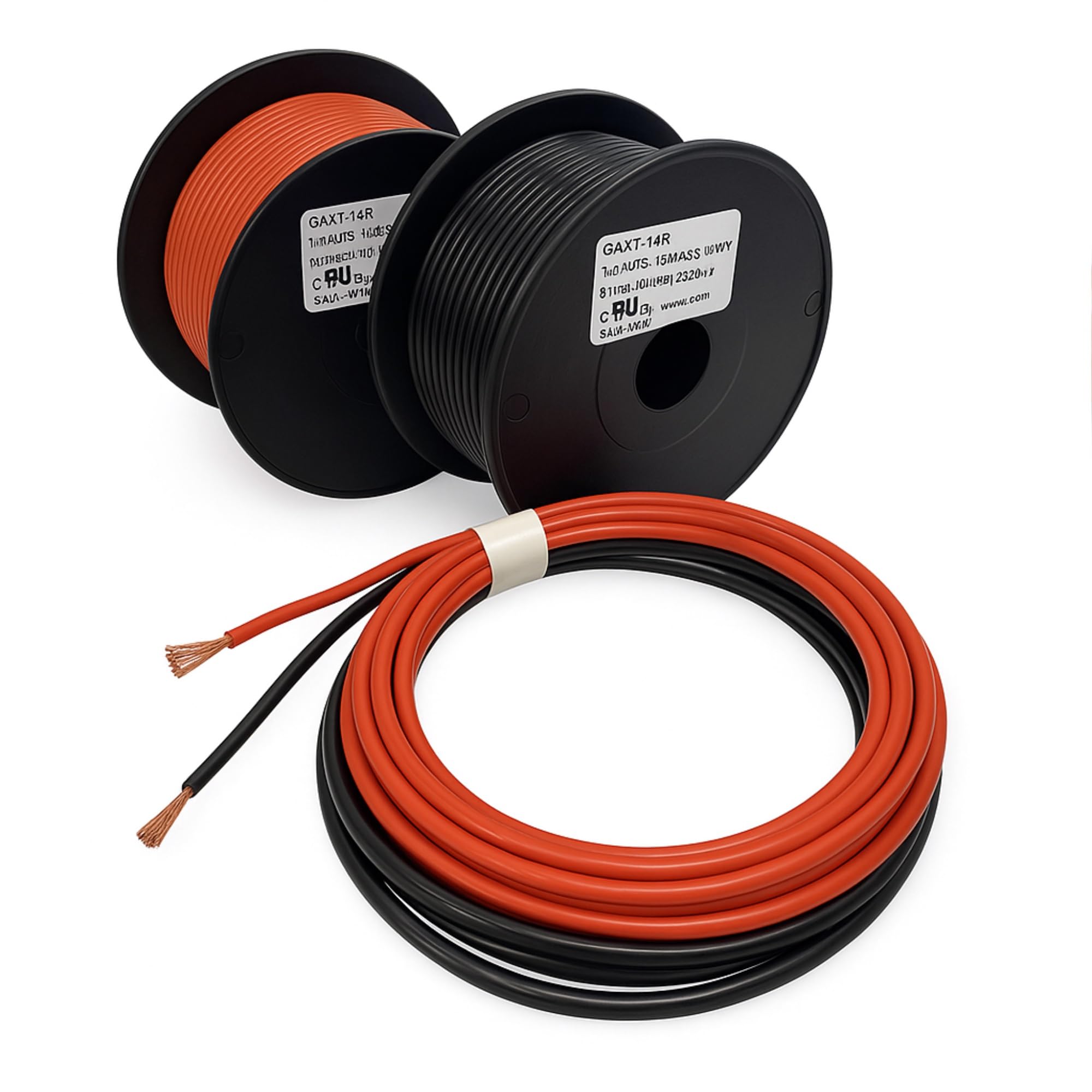 MKGT Single Core Stranded Copper Cable 12V 24V AMP Rating Thin Wall Wire for Automotive (Red 10mm², 5 Metre Coil)